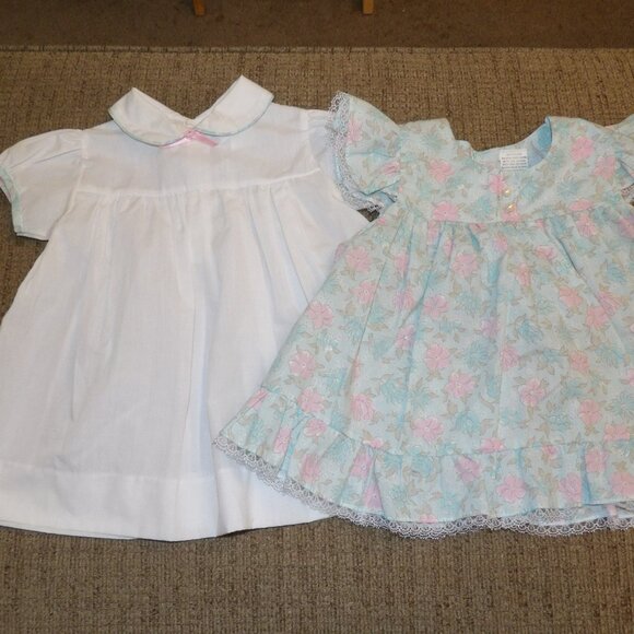 Floral Baby Dress and Pinafore Mayfair Size 18 Months Vintage - Picture 5 of 5